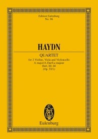 Haydn: String Quartet A major Opus 55/1 Hob. III: 60 (Study Score) published by Eulenburg